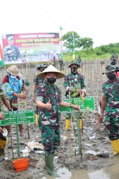 Kasad  Jenderal TNI Dudung Abdurachman Tanam Mangrove dan Tinjau Sirkuit Mandalika