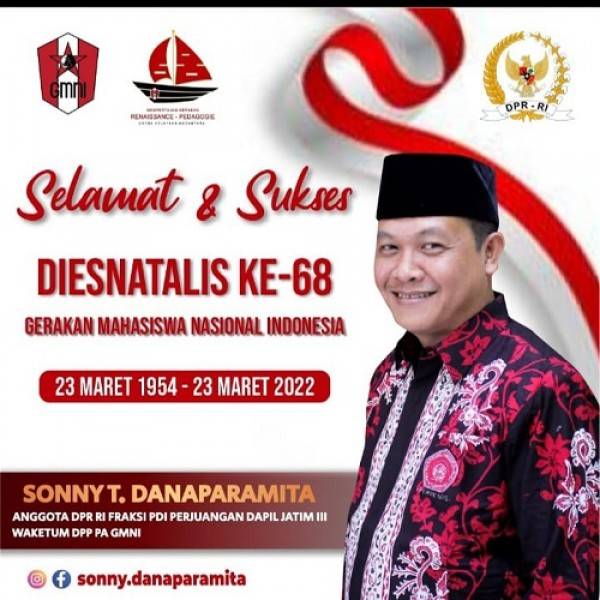 Dies Natalis Ke-68, Legislator PDIP Ini Minta GMNI dapat Lebih Inovatif Menjawab Tantangan Zaman