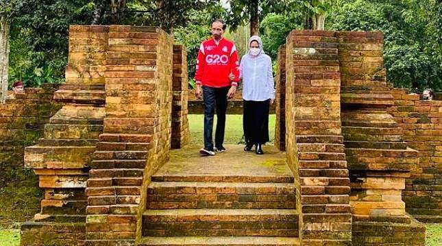 Tinjau Candi Kedaton, Presiden Jokowi: Kawasan Cagar Budaya Muaro Jambi Perlu Dilestarikan