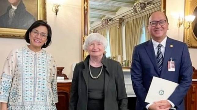Dubes Rosan Bagikan Momen Pertemuan Menkeu Sri Mulyani dan Menkeu AS Janet Yellen 