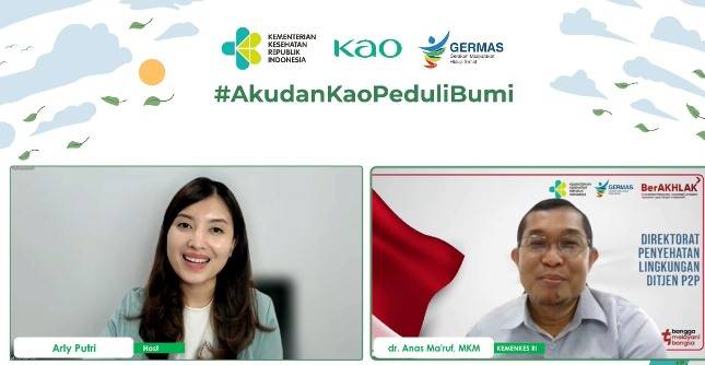 Kao Indonesia Rangkul Kemenkes RI Gelar Edukasi  Kesehatan dan Lingkungan Melalui Webinar #AkudanKaoPeduliBumi