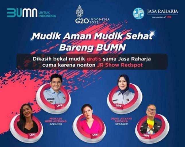 JR Show Red Spot  Kupas tuntas Mudik Aman Mudik Sehat BUMN 2022