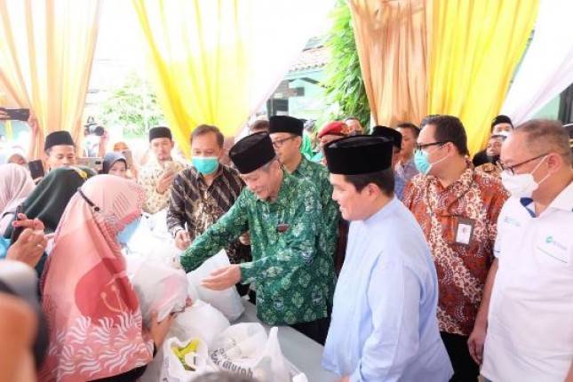 Silaturahmi ke Santri, Menteri Erick Thohir: BUMN Berdayakan Ekosistem Pangan dengan Keluarga Santri 