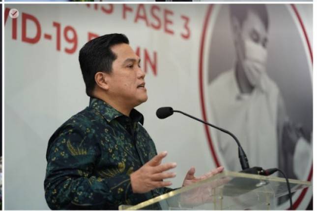Kick Off Uji Klinis Fase 3, Menteri Erick Thohir : BUMN Siap Produksi Massal Vaksin COVID-19 BUMN