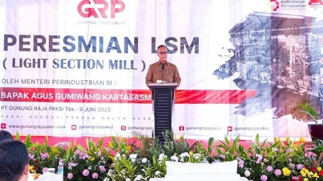 Menperin Agus Apresiasi GRP Investasi Rp1 Triliun Dongkrak Kapasitas Produksi Baja Nasional
