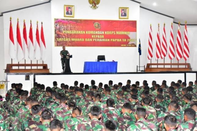 Dankormar Akui Satgas Marinir Berhasil Rebut Hati Masyarakat Papua