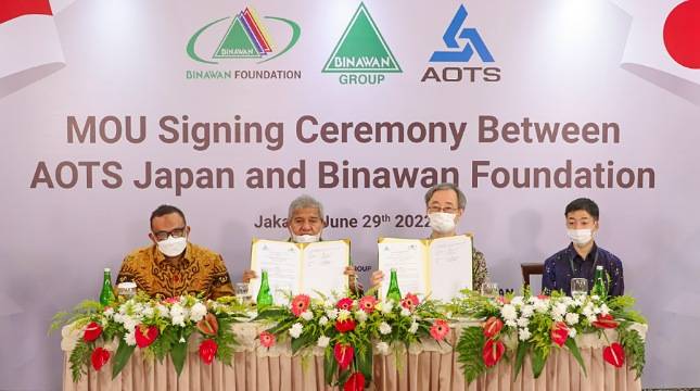 Binawan Perkuat Jaringan Melalui Kerjasama Dengan AOTS Jepang