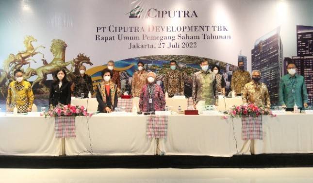 CTRA Bagikan Dividen Rp260 Miliar dari Laba Bersih Tahun Buku 2021