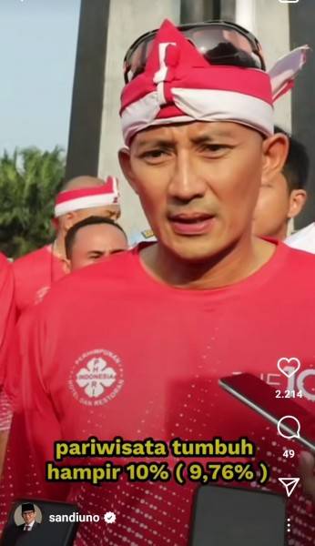 Resmikan Ajang PHRI Tour Bike, Menparekraf Sandi gowes Bareng Wali Kota Bima Arya