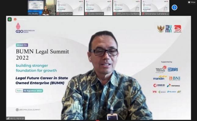 Kementerian BUMN dan Forum Hukum BUMN Gelar Road to BUMN Legal Summit 2022 Bagi Mahasiswa Fakultas Hukum
