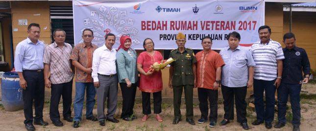 Sambut HUT RI ke 72, PT Timah-Dua BUMN Bedah Rumah Veteran 
