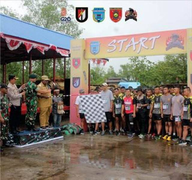Yonif Raider 600 Modang 10K Asmat Papua  Laksanakan Lomba Lari