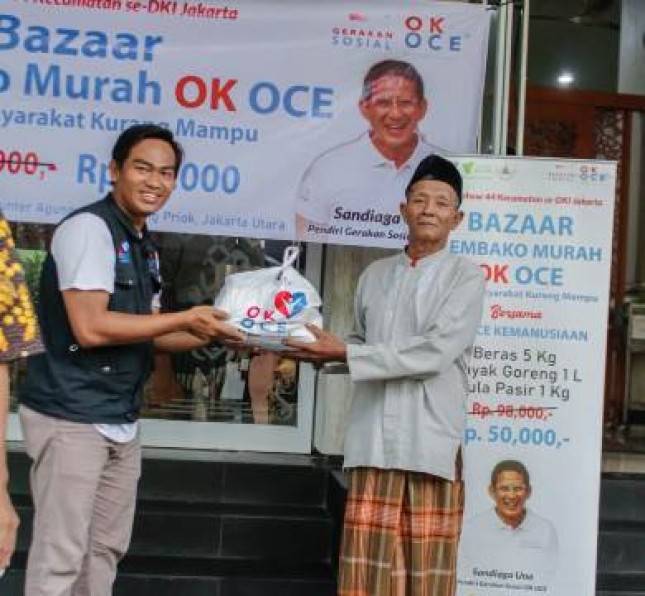 Bantu Pulihkan Ekonomi Masyarakat, Bazaar Sembako Murah OK OCE Terus Digelar 