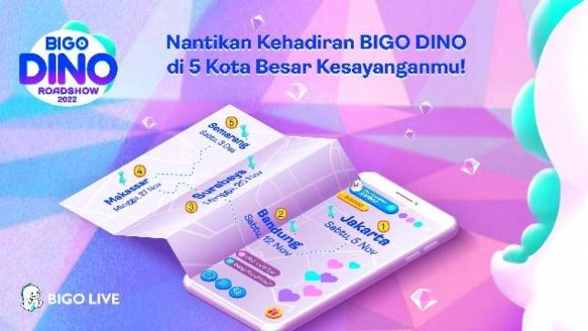 BIGO Giant Dino World Tour hadir di Indonesia untuk tur Bigo Live putaran kedua Asia Tenggara