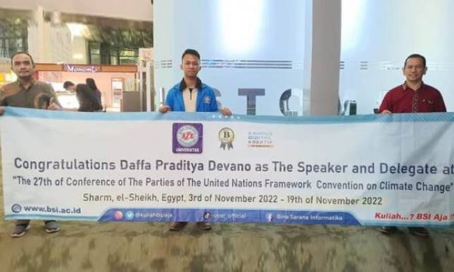 Mahasiswa Universitas BSI Jadi Delegasi Cop27 of UNFCCC PBB