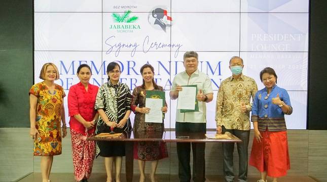 Jababeka Morotai - Perempuan Indonesia Maju Teken MoU Pasarkan Proyek Investasi di KEK Morotai
