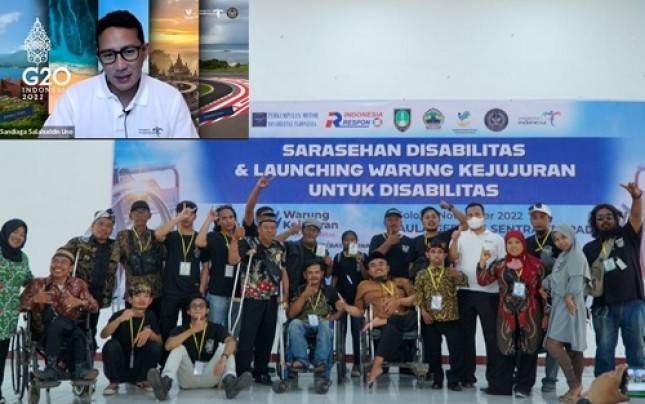 Sandiaga Uno melalui Indonesia Respon meluncurkan program Warung Kejujuran  untuk Disabilitas