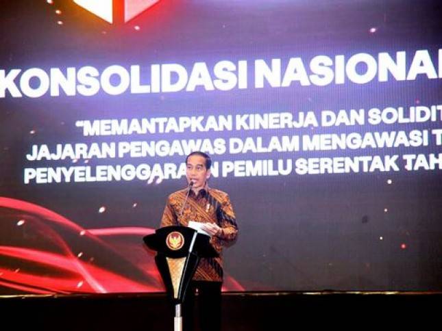 Presiden  Jokowi Tekankan Peran Sentral Bawaslu Wujudkan Pemilu Berkualitas dan Berintegritas