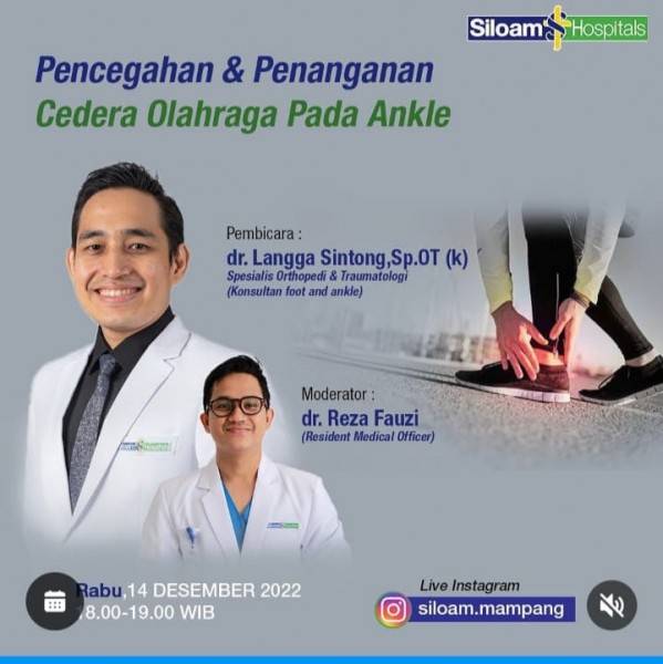 Tips Sehat Siloam Hospitals Mampang Agar Terhindar dari Cidera Ankle