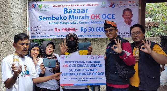 Bazaar Sembako Murah OK OCE Bantu Masyarakat Kampung Rambutan Ciracas Jaktim
