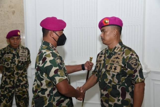Dankormar Mayjen TNI (Mar) Widodo Dwi Purwanto Pimpin Sertijab KaDiskes  Kormar