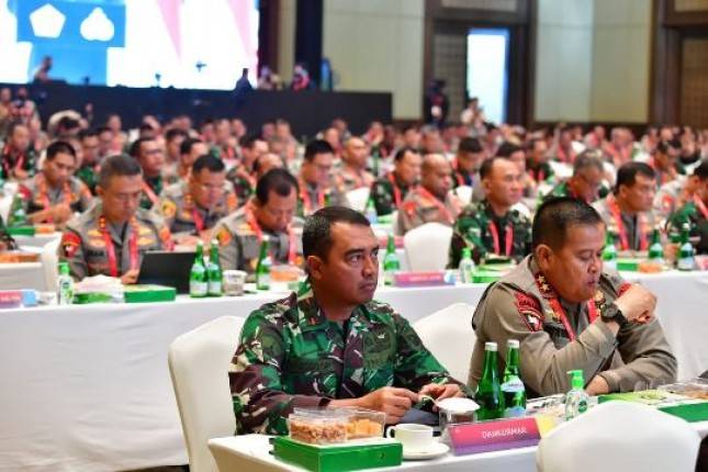 Dankormar Mayor Jenderal (Mar) Wudodo Putranto Hadiri  Rapim TNI-Polri 2023