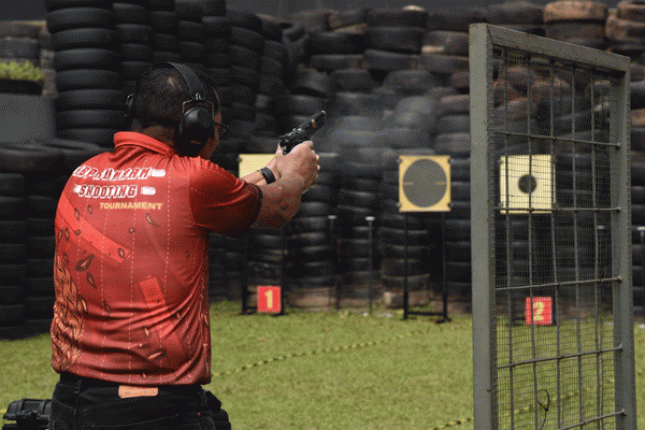 Wadan Kormar Irigjen TNI (Mar) Suherlan Hadiri Shooting Tournamen Hari Bakti Pemasyarakatan