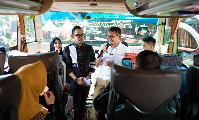 Pengemudi Ojek Online Pertama Mudik Bareng MS Glow dan Kemenparekraf