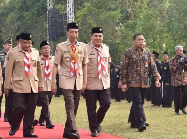 Presiden Jokowi Buka Perkemahan Pramuka Ma'arif NU 