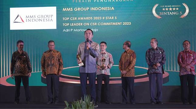 MMS Group Indonesia Raih Predikat Tertinggi 'Excellence' TOP CSR Awards 2023