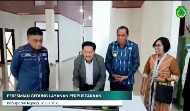 Gedung Layanan Perpustakaan Umum Kabupaten Ngada Diresmikan, Bupati Andreas Paru Optimis Semakin Memajukan Potensi Pariwisata