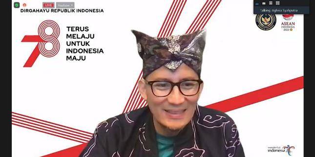 Menparekraf Sandiaga Uno  di Seminar OK OCE & LP3I : Konsep FAST Untuk Berani Berwirausaha 