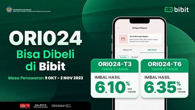 7 Kali Jadi Midis Fintech dengan Penjualan SBN Tertinggi, Bibit.id Siap-Siap Jual ORI024