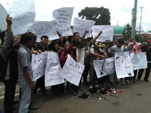 Empat Polisi Banyumas Jadi Tersangka Kekerasan pada Jurnalis
