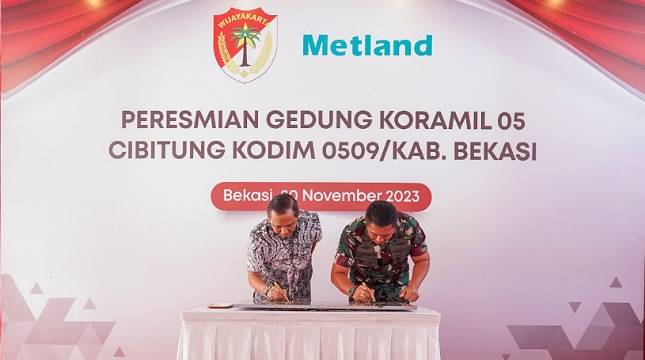 Metland Resmikan & Serah Terimakan Gedung Koramil 05 Cibitung Kabupaten Bekasi