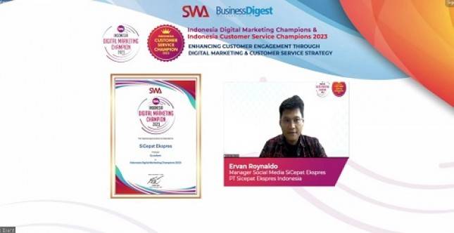 Utamakan Kepuasan Pelanggan Melalui Inovasi, SiCepat Ekspres Raih Indonesia Customer Service & Digital Marketing Champion