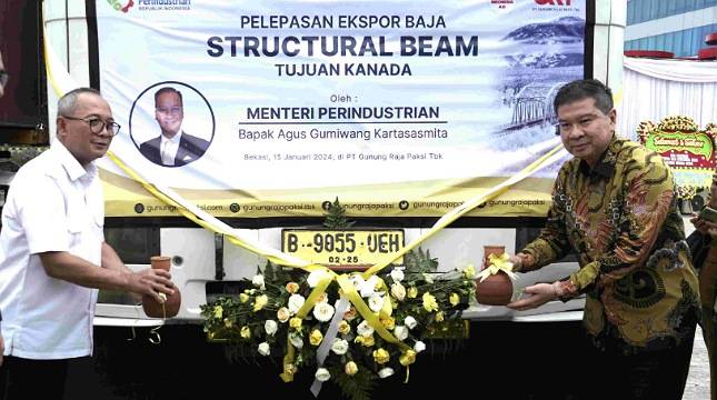 Kemenperin Lepas Ekspor Baja Struktur Buatan Bekasi ke Kanada Senilai USD 2 Juta