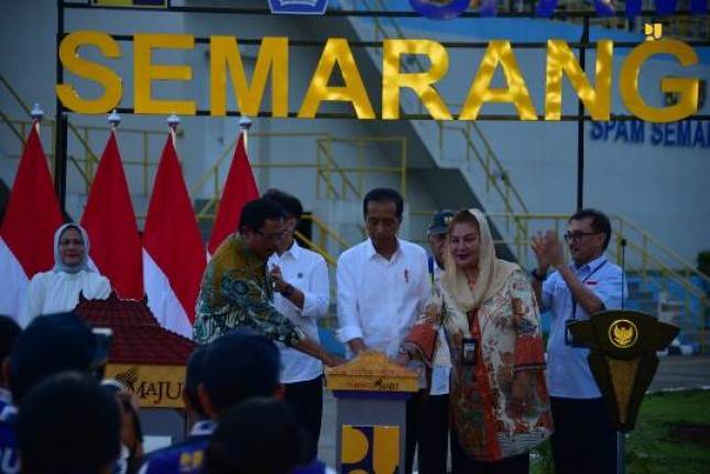 Menteri Basuki Dampingi Presiden Jokowi Resmikan SPAM Semarang Barat, Layani Air Minum 350 Ribu Jiwa 