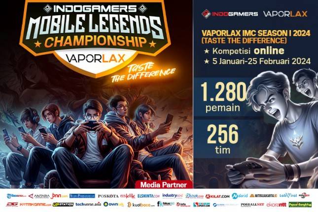 Kick Off! Turnamen Mobile Legends Vaporlax &ndash; Indogamers (IMC) Season I 2024 Diikuti 1.536 Gamers