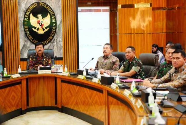Panglima TNI Hadiri Rapat Koordinasi Tingkat Menteri Bahas Situasi Pasca Pemilu