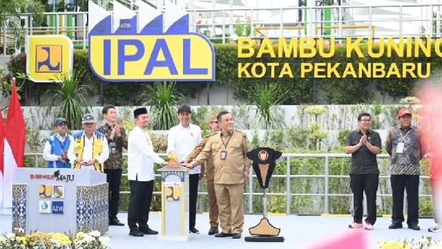 Presiden RI Resmikan SPALDT Kota Pekanbaru Dibangun PTPP