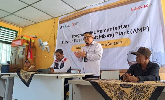 Optimalkan Program Tanggung Jawab Sosial dan Lingkungan, HKA Olah Limbah  Pembuatan Hotmix untuk Pavingisasi Sekolah Dasar di Ogan Ilir