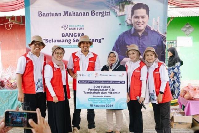 Bersama Relawan Bakti BUMN, Telkom Kembangkan Potensi Desa Namang, Bangka Tengah 