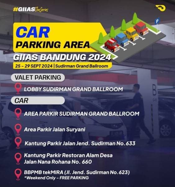 GIIAS Bandung 2024 Siapkan Area Parkir yang Aman dan Nyaman bagi Pengunjung