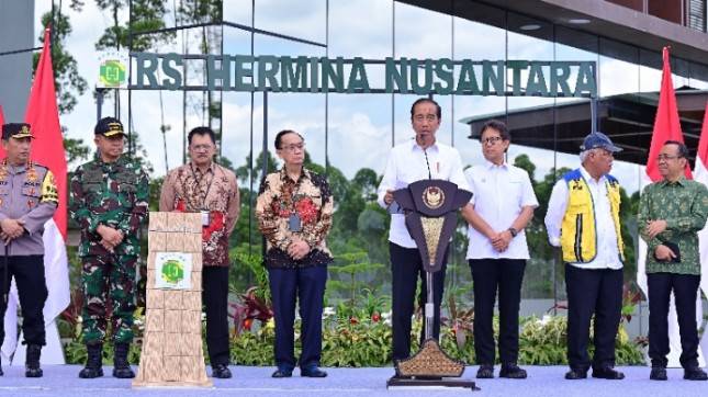 Panglima TNI Dampingi Presiden Jokowi Resmikan RS Hermina Nusantara di IKN