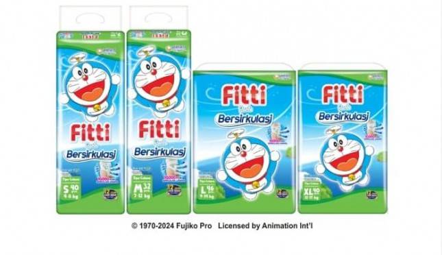 Fitti Pants Hadirkan Edisi Khusus Doraemon, Popok Ramah Kulit Bayi dengan Sirkulasi Udara Maksimal