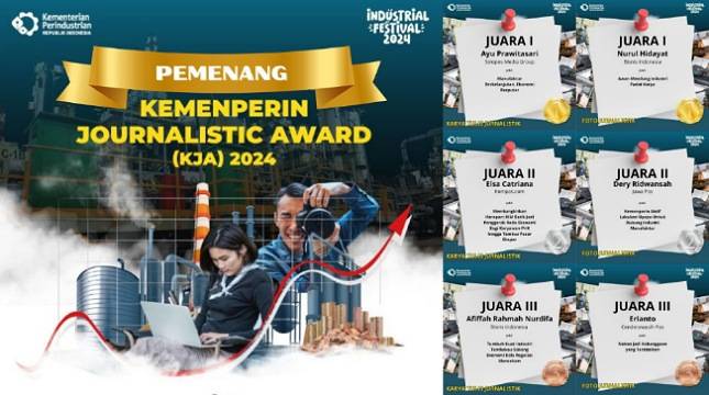 Ini Juara Terbaik Kompetisi Kemenperin Journalistic Award (KJA) 2024