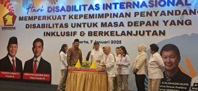 Peringati Hari Disabilitas Internasional, Partai GERINDRA  Terus Perjuangkan Kesamaan Hak dan Kesempatan Penyandang Disabilitas