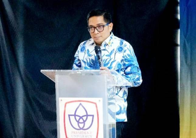 Di President University, Philips Vermonte Jubir Kantor Komunikasi Presiden RI Paparkan Kebijakan Politik Luar Negeri Prabowo