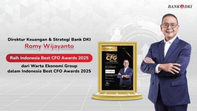 Direktur Keuangan & Strategi Bank DKI Romy Wijayanto Raih Indonesia Best CFO Awards 2025